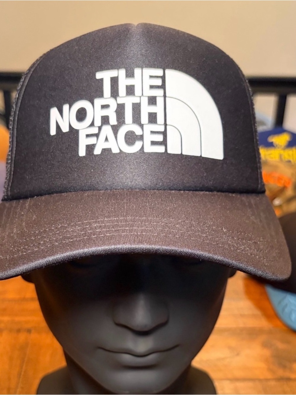 The North Face navy Logo Trucker cap